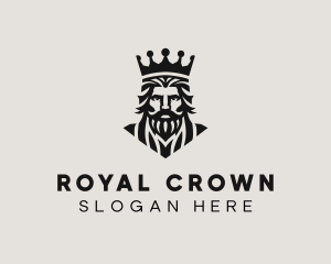 King Crown Beard logo design