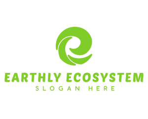 Eco Business Letter E logo