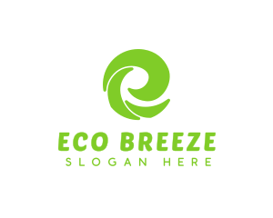 Eco Business Letter E logo design