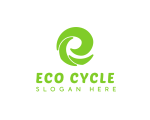 Eco Business Letter E logo design