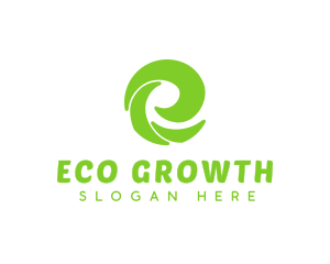 Eco Business Letter E logo design