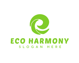 Eco Business Letter E logo design