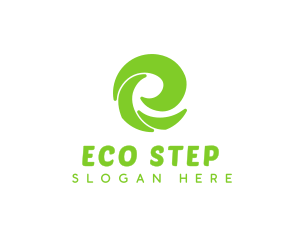 Eco Business Letter E logo design