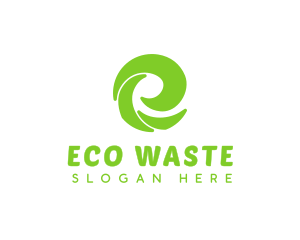 Eco Business Letter E logo design