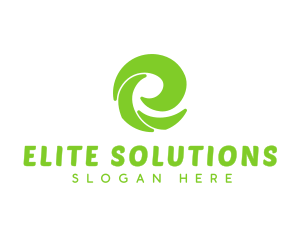 Eco Business Letter E logo design