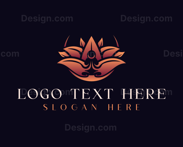 Yoga Meditation Flower Logo