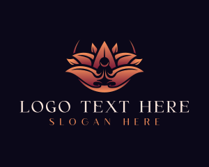 Yoga Meditation Flower logo