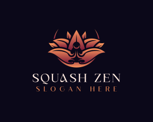 Yoga Meditation Flower logo design