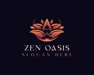 Yoga Meditation Flower logo