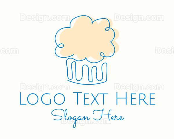 Simple Muffin Cupcake Logo