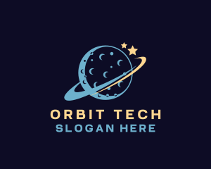 Moon Orbit Galaxy logo design