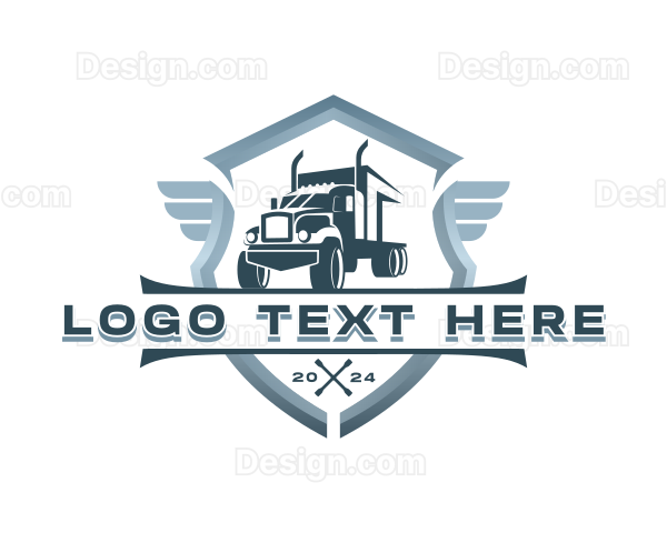 Delivery Truck Courier Logo