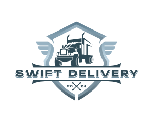 Delivery Truck Courier logo design