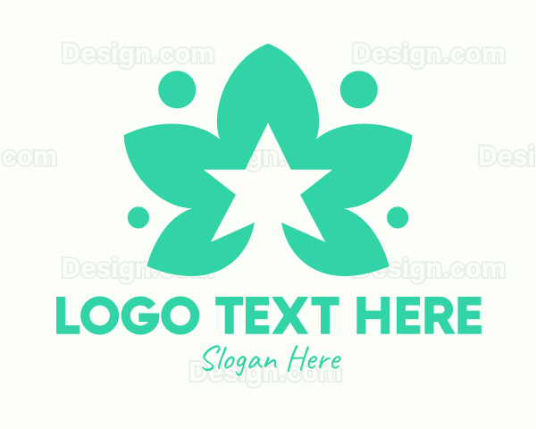 Green Herb Star Logo