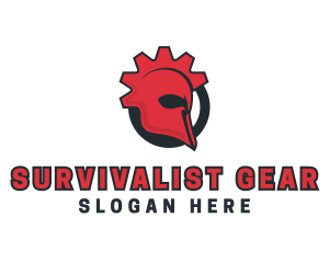 Cog Spartan Helmet logo design