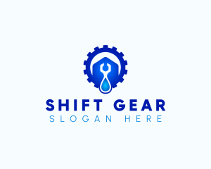 Gear Plumbing Wrench  logo design