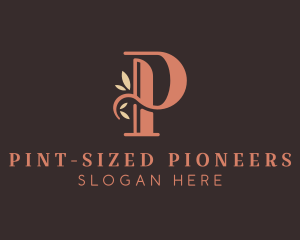 Natural Leaf Letter P logo design