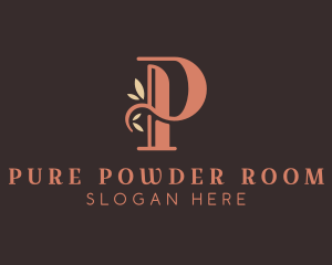 Natural Leaf Letter P logo design