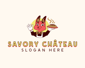 Fox Bread Waiter logo design