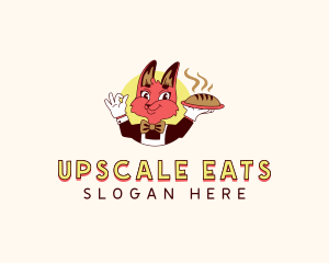 Fox Bread Waiter logo design