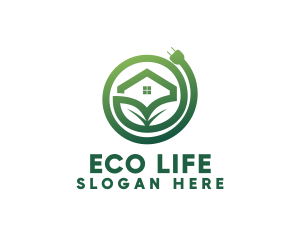 Eco Friendly House logo design