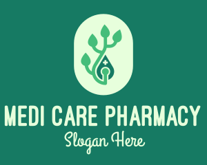 Green Organic Pharmacy logo design