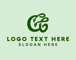 Green Leaf Letter A  logo