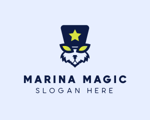 Magician Rabbit Hat logo design