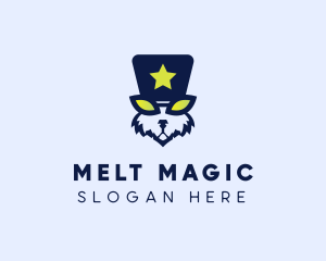 Magician Rabbit Hat logo design