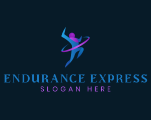 Human Fitness Runner logo design