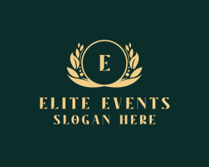 Floral Wreath Events Place logo design