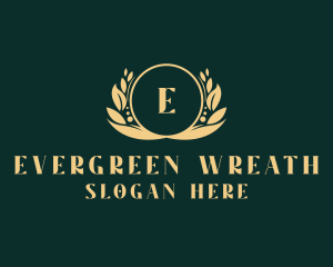 Floral Wreath Events Place logo design