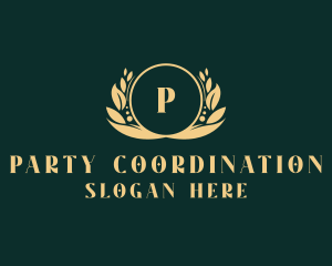 Floral Wreath Events Place logo design