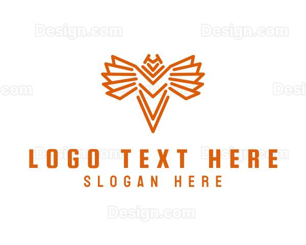 Geometric Phoenix Bird Logo