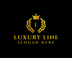 Luxury Wreath Crown logo design