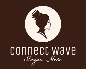 Lady Coffee Barista logo design