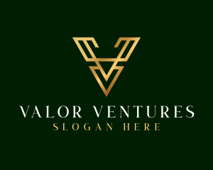 Luxury Accounting Letter V logo design