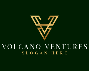 Luxury Accounting Letter V logo design