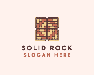 Tile Flooring Brick logo design