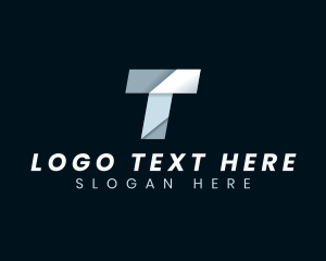 Origami Fold Letter T logo