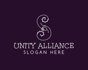 Unity Handshake Letter S logo