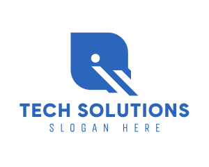 Digital Letter I logo