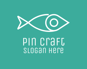 Location Pin Fish logo design