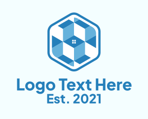 Geometric Blue House logo