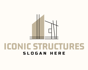 House Architect Structure logo design