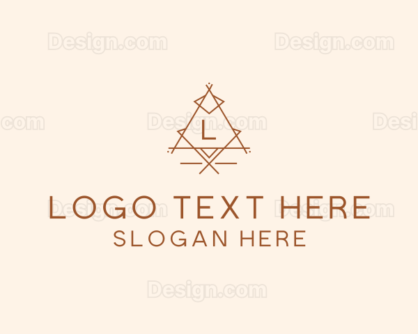 Tepee Geometric Camping Logo