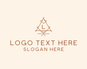 Tepee Geometric Camping logo