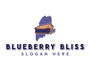 Maine Blueberry Pie logo design