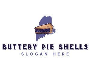 Maine Blueberry Pie logo design