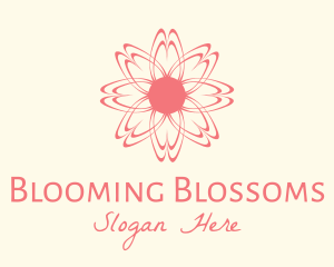 Pink Wellness Flower logo design